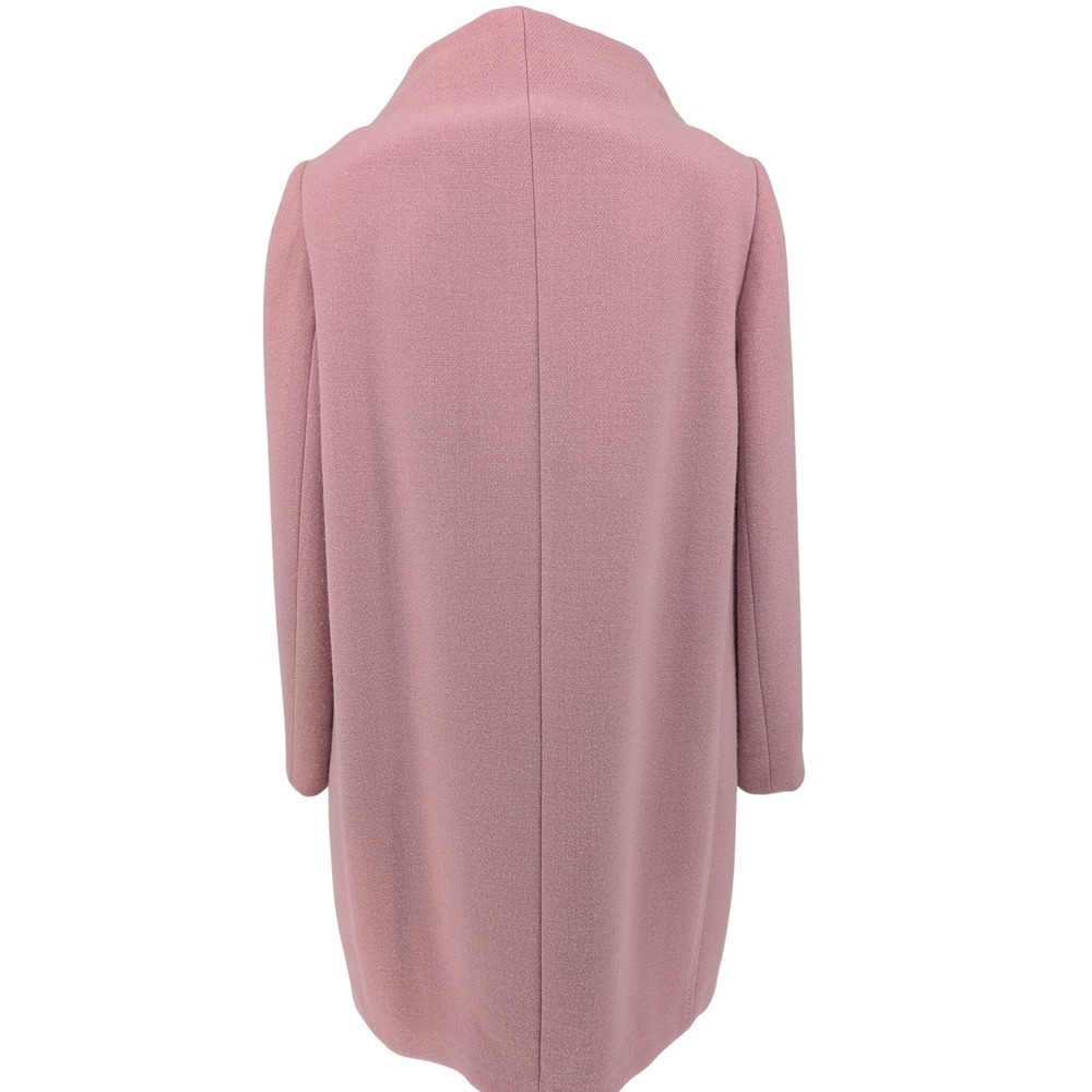 Kate Spade Etta Walking Coat Wool Blend Bow Collar Pink 8 Coquette Preppy Mod - Picture 3 of 14